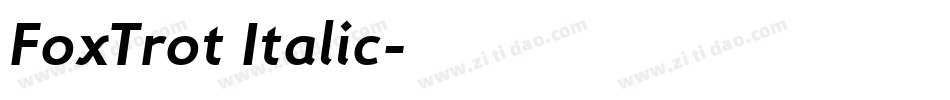 FoxTrot Italic字体转换